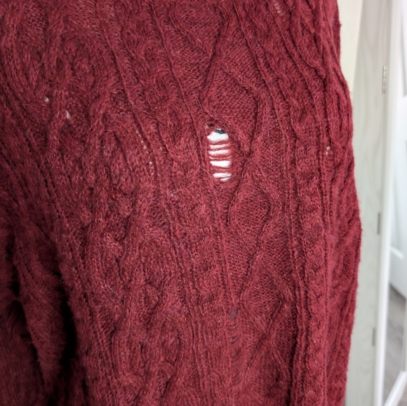 Free People Distressed Sweater - Picture 2 of 8